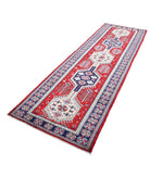 Shirvan 2'2'' X 9'9'' Hand-Knotted Wool Rug 2'2'' x 9'9'' (65 X 293) / Red / Blue