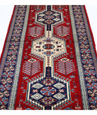 Shirvan 2'2'' X 9'9'' Hand-Knotted Wool Rug 2'2'' x 9'9'' (65 X 293) / Red / Blue