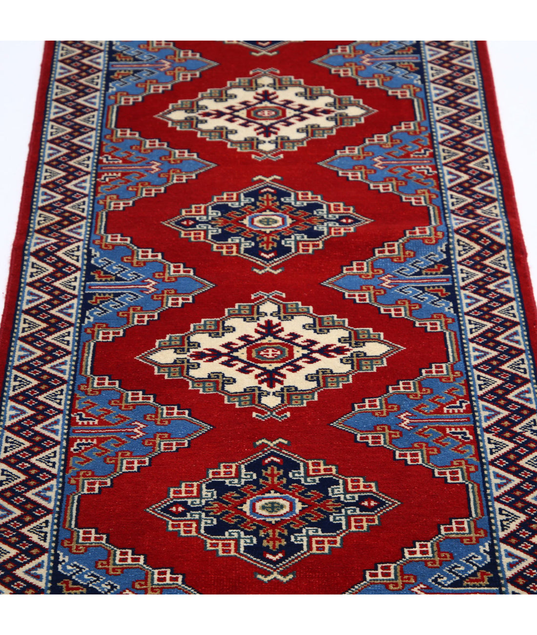 Shirvan 2'1'' X 5'11'' Hand-Knotted Wool Rug 2'1'' x 5'11'' (63 X 178) / Red / Blue