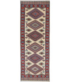 Shirvan 2'1'' X 6'1'' Hand-Knotted Wool Rug 2'1'' x 6'1'' (63 X 183) / Ivory / Red