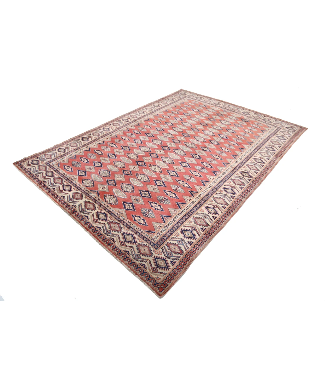 Shirvan 6'3'' X 8'9'' Hand-Knotted Wool Rug 6'3'' x 8'9'' (188 X 263) / Rust / Ivory