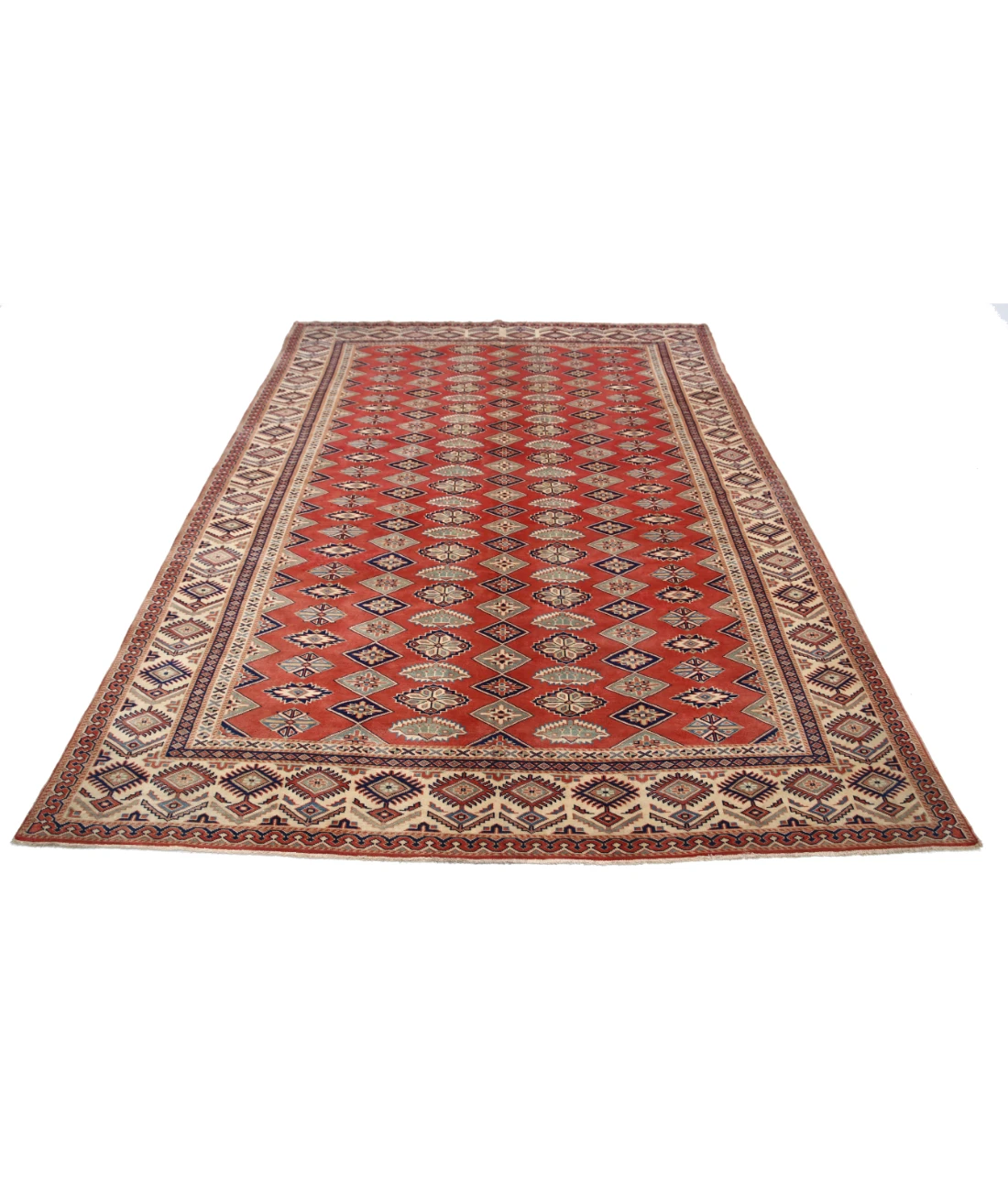 Shirvan 6'3'' X 8'9'' Hand-Knotted Wool Rug 6'3'' x 8'9'' (188 X 263) / Rust / Ivory