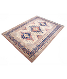 Shirvan 5'3'' X 6'9'' Hand-Knotted Wool Rug 5'3'' x 6'9'' (158 X 203) / Ivory / Blue