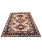 Shirvan 5'3'' X 6'9'' Hand-Knotted Wool Rug 5'3'' x 6'9'' (158 X 203) / Ivory / Blue