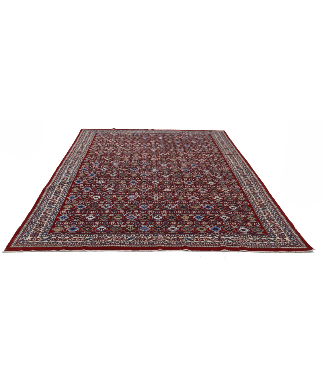 Shirvan 7'5'' X 9'8'' Hand-Knotted Wool Rug 7'5'' x 9'8'' (223 X 290) / Red / Ivory
