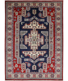 Shirvan 7'3'' X 10'0'' Hand-Knotted Wool Rug 7'3'' x 10'0'' (218 X 300) / Blue / Ivory