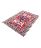 Shirvan 4'5'' X 6'3'' Hand-Knotted Wool Rug 4'5'' x 6'3'' (133 X 188) / Red / Ivory