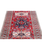 Shirvan 4'5'' X 6'3'' Hand-Knotted Wool Rug 4'5'' x 6'3'' (133 X 188) / Red / Ivory