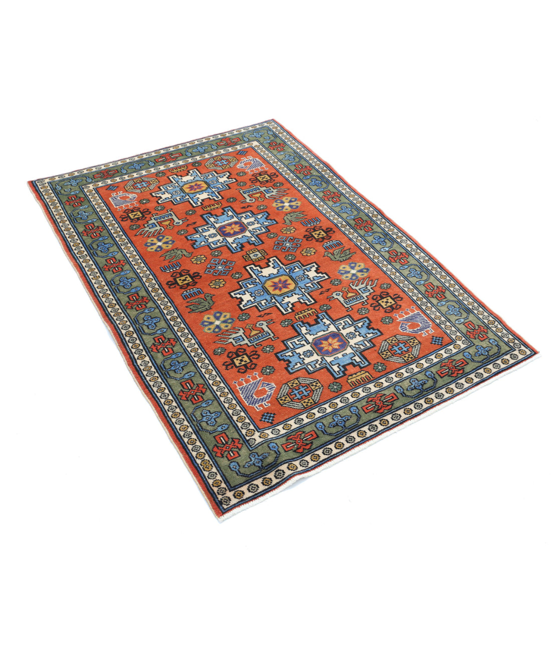 Shirvan 3'7'' X 5'0'' Hand-Knotted Wool Rug 3'7'' x 5'0'' (108 X 150) / Rust / N/A