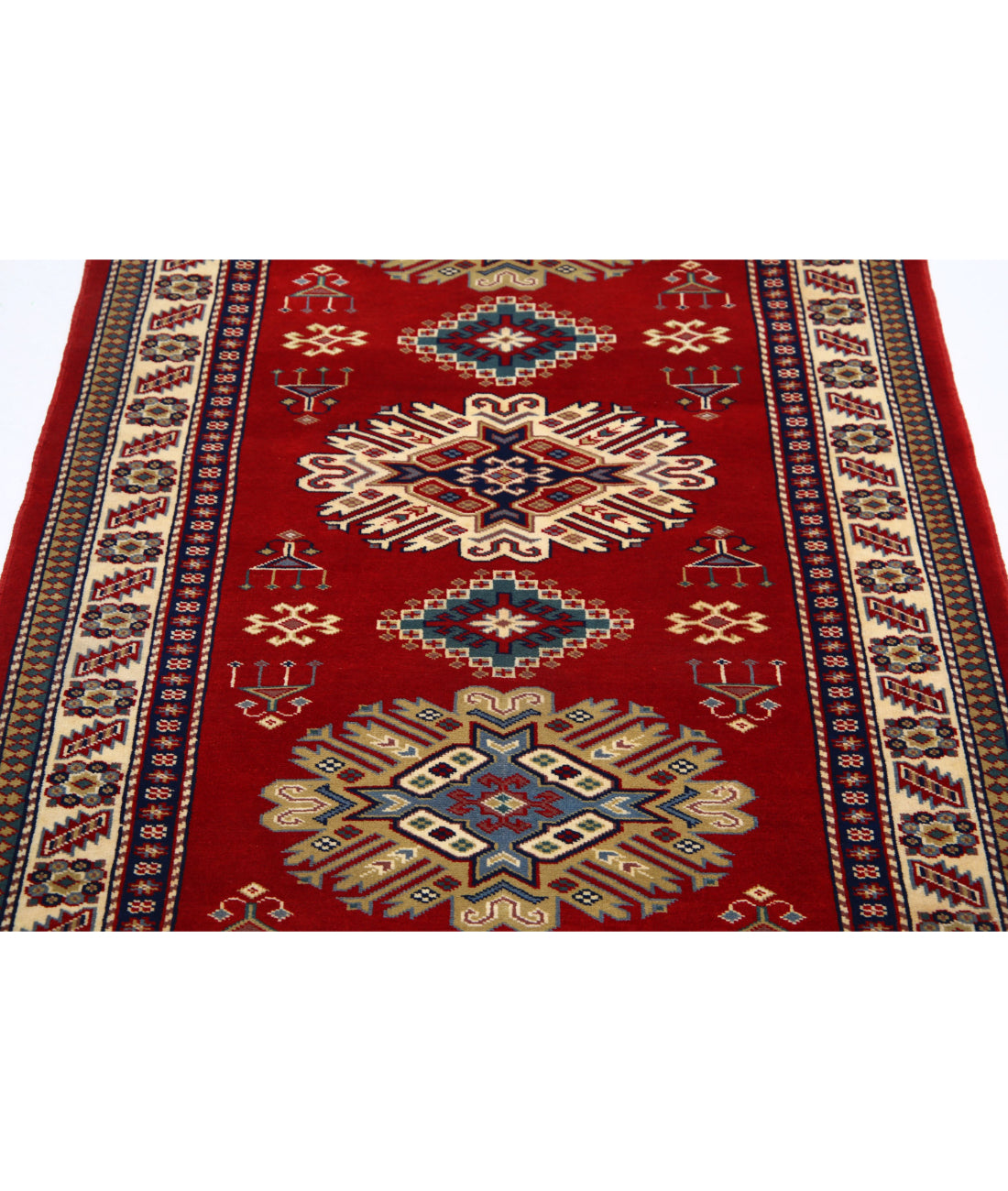 Shirvan 3'2'' X 4'7'' Hand-Knotted Wool Rug 3'2'' x 4'7'' (95 X 138) / Red / Ivory