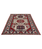 Shirvan 5'2'' X 7'6'' Hand-Knotted Wool Rug 5'2'' x 7'6'' (155 X 225) / Red / Ivory