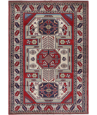 Shirvan 5'2'' X 7'6'' Hand-Knotted Wool Rug 5'2'' x 7'6'' (155 X 225) / Red / Ivory