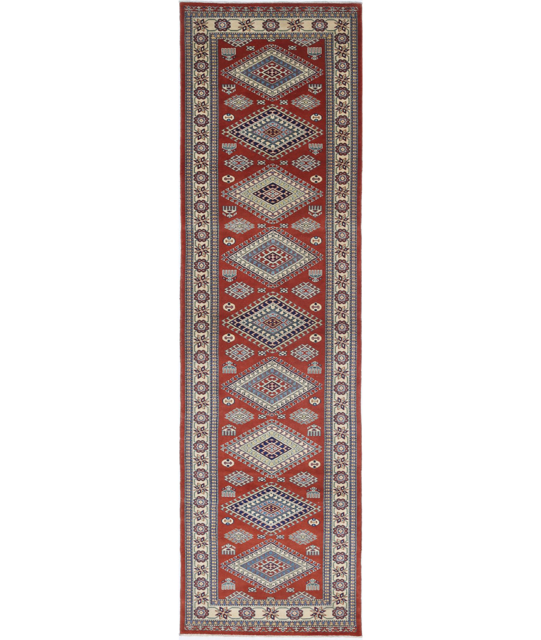 Shirvan 2'8'' X 10'2'' Hand-Knotted Wool Rug 2'8'' x 10'2'' (80 X 305) / Rust / Ivory