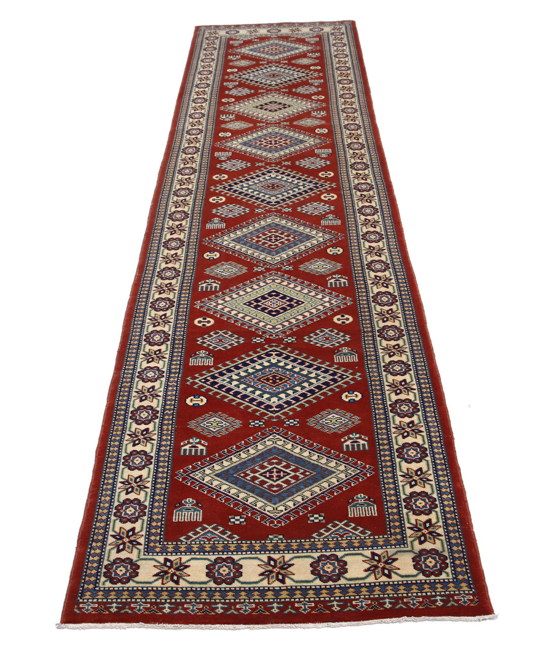 Shirvan 2'8'' X 10'2'' Hand-Knotted Wool Rug 2'8'' x 10'2'' (80 X 305) / Rust / Ivory