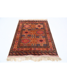Silk-Tane 4'0'' X 5'3'' Hand-Knotted Wool-Silk Rug 4'0'' x 5'3'' (120 X 158) / Beige / Pink