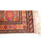 Silk-Tane 4'0'' X 5'3'' Hand-Knotted Wool-Silk Rug 4'0'' x 5'3'' (120 X 158) / Beige / Pink