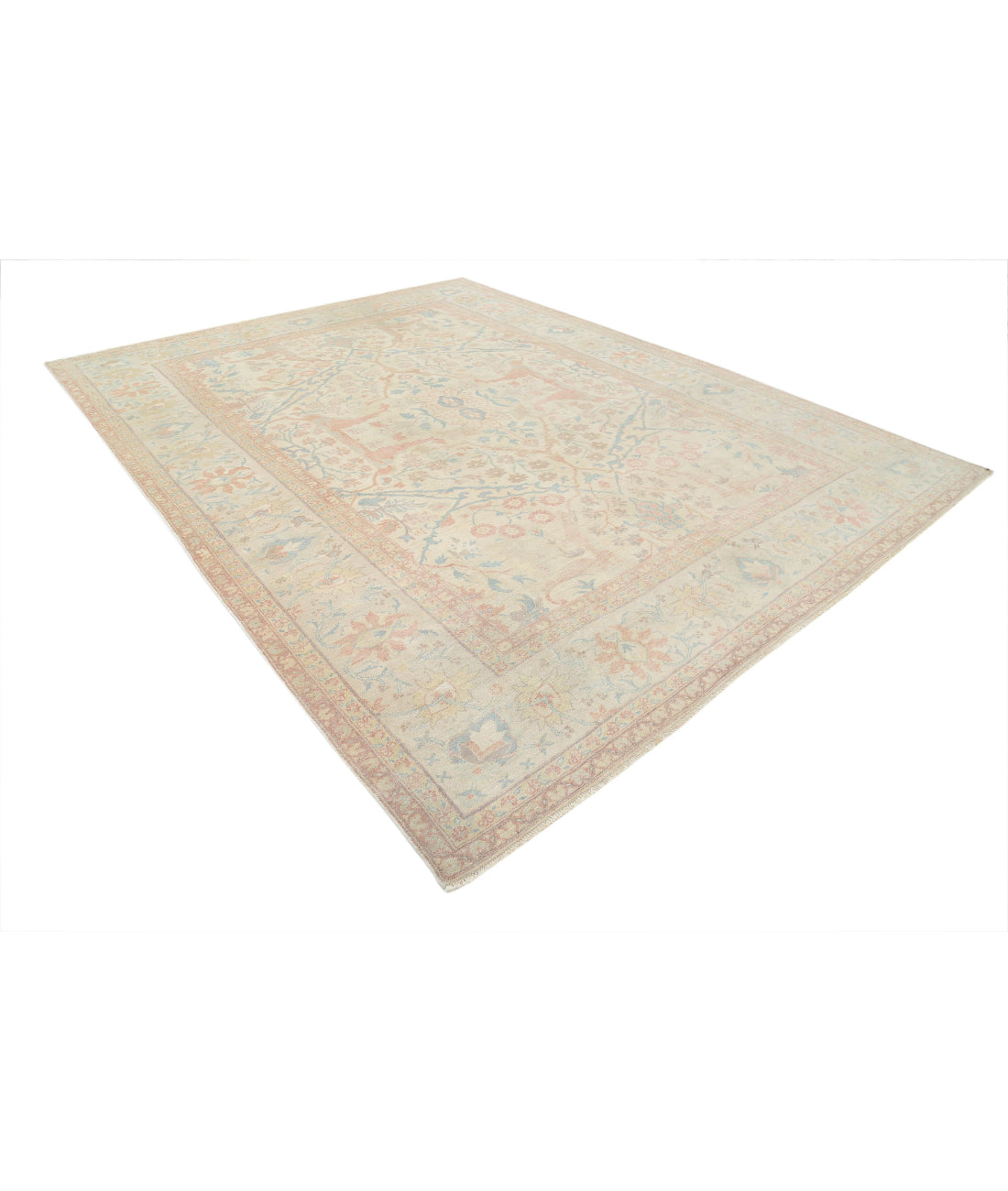 Sultanabad 9'8'' X 12'7'' Hand-Knotted Wool Rug 9'8'' x 12'7'' (290 X 378) / Ivory / Green