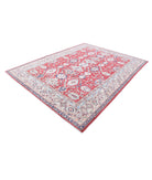 Kazak 7'11'' X 10'3'' Hand-Knotted Wool Rug 7'11'' x 10'3'' (238 X 308) / Red / Ivory