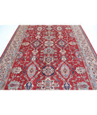 Kazak 7'11'' X 10'3'' Hand-Knotted Wool Rug 7'11'' x 10'3'' (238 X 308) / Red / Ivory