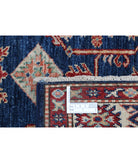 Kazak 4'0'' X 5'5'' Hand-Knotted Wool Rug 4'0'' x 5'5'' (120 X 163) / Blue / Ivory