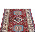 Kazak 3'4'' X 4'9'' Hand-Knotted Wool Rug 3'4'' x 4'9'' (100 X 143) / Red / Ivory