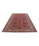 Kazak 6'7'' X 9'5'' Hand-Knotted Wool Rug 6'7'' x 9'5'' (198 X 283) / Red / Ivory