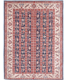 Kazak 5'5'' X 7'2'' Hand-Knotted Wool Rug 5'5'' x 7'2'' (163 X 215) / Blue / Ivory