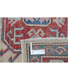 Kazak 4'8'' X 5'11'' Hand-Knotted Wool Rug 4'8'' x 5'11'' (140 X 178) / Ivory / Red