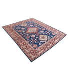 Kazak 6'2'' X 7'6'' Hand-Knotted Wool Rug 6'2'' x 7'6'' (185 X 225) / Blue / Red