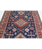 Kazak 6'2'' X 7'6'' Hand-Knotted Wool Rug 6'2'' x 7'6'' (185 X 225) / Blue / Red