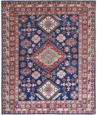 Kazak 6'2'' X 7'6'' Hand-Knotted Wool Rug 6'2'' x 7'6'' (185 X 225) / Blue / Red