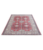 Kazak 4'10'' X 6'6'' Hand-Knotted Wool Rug 4'10'' x 6'6'' (145 X 195) / Red / Ivory