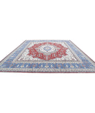 Kazak 13'8'' X 15'7'' Hand-Knotted Wool Rug 13'8'' x 15'7'' (410 X 468) / Red / Blue