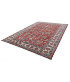 Kazak 8'4'' X 11'8'' Hand-Knotted Wool Rug 8'4'' x 11'8'' (250 X 350) / Red / Ivory