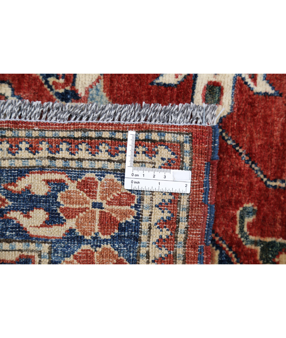 Kazak 8'4'' X 11'8'' Hand-Knotted Wool Rug 8'4'' x 11'8'' (250 X 350) / Red / Ivory