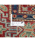 Kazak 4'0'' X 6'1'' Hand-Knotted Wool Rug 4'0'' x 6'1'' (120 X 183) / Ivory / Red