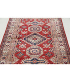 Kazak 3'10'' X 5'9'' Hand-Knotted Wool Rug 3'10'' x 5'9'' (115 X 173) / Red / Ivory