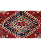 Kazak 3'10'' X 5'9'' Hand-Knotted Wool Rug 3'10'' x 5'9'' (115 X 173) / Red / Ivory