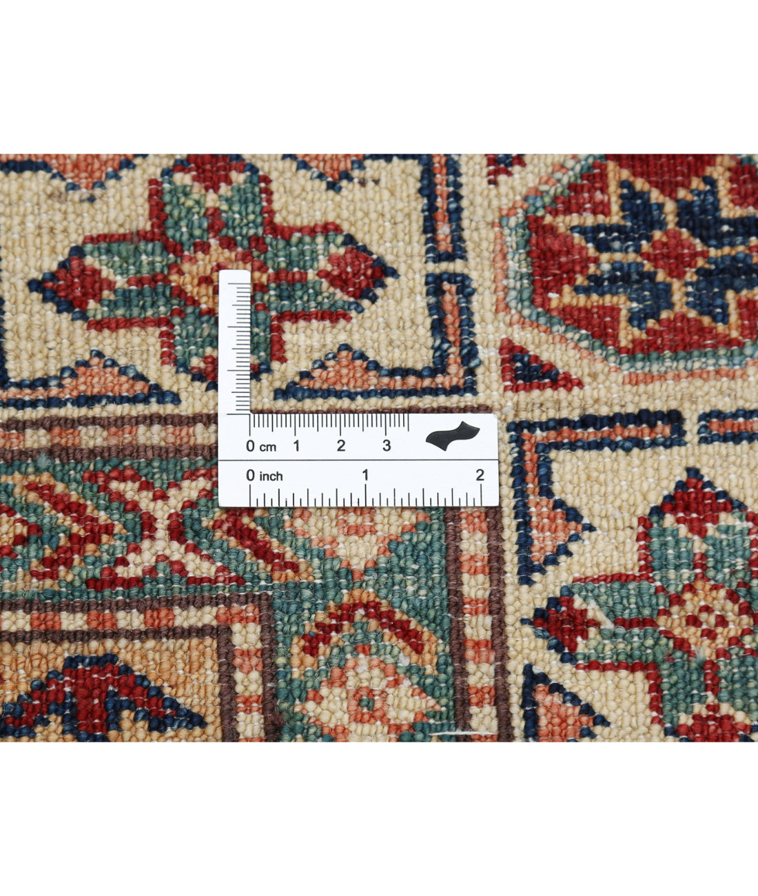 Kazak 3'10'' X 5'9'' Hand-Knotted Wool Rug 3'10'' x 5'9'' (115 X 173) / Red / Ivory