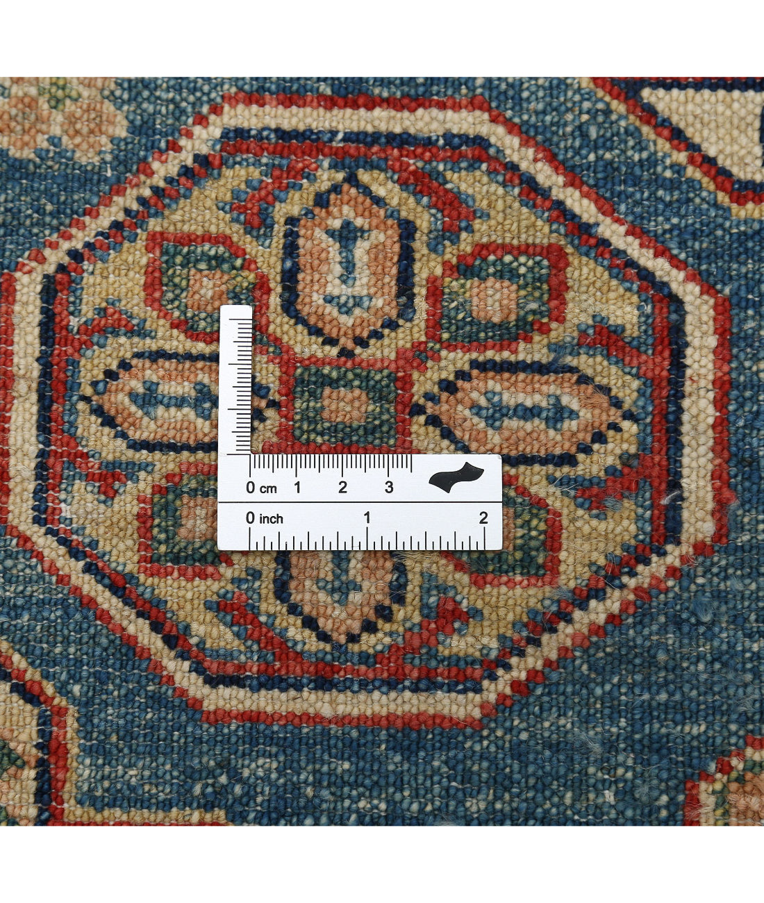 Kazak 2'9'' X 8'2'' Hand-Knotted Wool Rug 2'9'' x 8'2'' (83 X 245) / Blue / Ivory