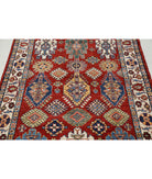 Kazak 4'0'' X 6'2'' Hand-Knotted Wool Rug 4'0'' x 6'2'' (120 X 185) / Red / Ivory