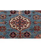 Kazak 3'11'' X 5'5'' Hand-Knotted Wool Rug 3'11'' x 5'5'' (118 X 163) / Blue / Ivory