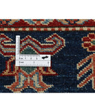 Kazak 3'11'' X 5'11'' Hand-Knotted Wool Rug 3'11'' x 5'11'' (118 X 178) / Blue / Ivory