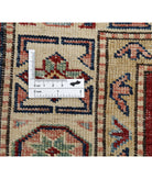 Kazak 4'2'' X 5'9'' Hand-Knotted Wool Rug 4'2'' x 5'9'' (125 X 173) / Red / Ivory