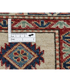 Kazak 3'10'' X 6'3'' Hand-Knotted Wool Rug 3'10'' x 6'3'' (115 X 188) / Ivory / Red