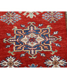 Kazak 2'8'' X 9'6'' Hand-Knotted Wool Rug 2'8'' x 9'6'' (80 X 285) / Red / Ivory