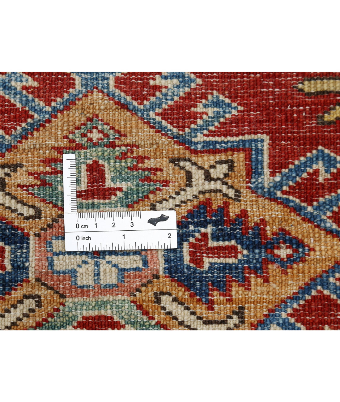 Kazak 2'8'' X 9'6'' Hand-Knotted Wool Rug 2'8'' x 9'6'' (80 X 285) / Red / Ivory