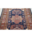 Kazak 3'11'' X 5'9'' Hand-Knotted Wool Rug 3'11'' x 5'9'' (118 X 173) / Blue / Red