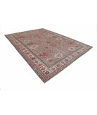 Kazak 9'10'' X 13'5'' Hand-Knotted Wool Rug 9'10'' x 13'5'' (295 X 403) / Grey / Ivory