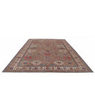 Kazak 9'10'' X 13'5'' Hand-Knotted Wool Rug 9'10'' x 13'5'' (295 X 403) / Grey / Ivory